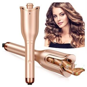 Automatic Curling Iron, Professional Hair Curler with 1" Curling Wand Large Slot